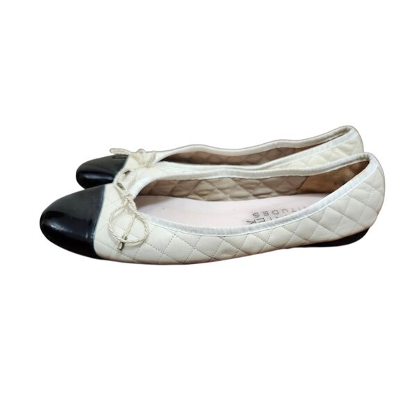 PAUL MAYER (ATTITUDES)-BLACK/BONE BALLET FLATS SIZE 8 B - Picture 5 of 12